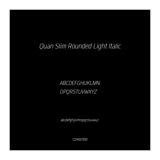 Quan Slim Rounded Light Italic