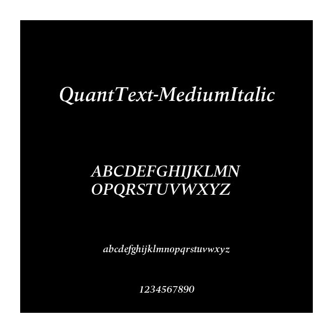 QuantText-MediumItalic