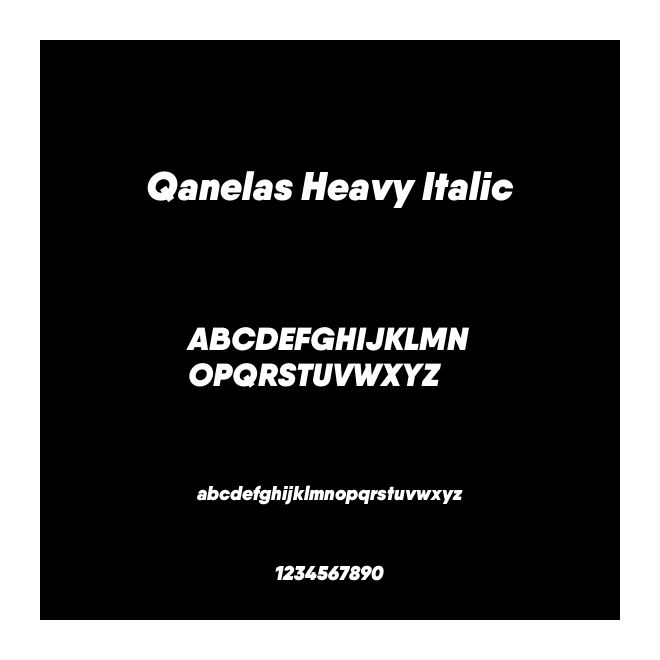 Qanelas Heavy Italic