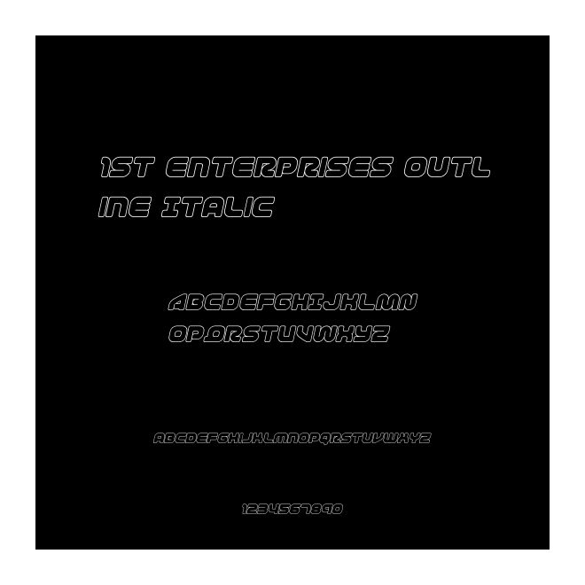 1st Enterprises Outline Italic