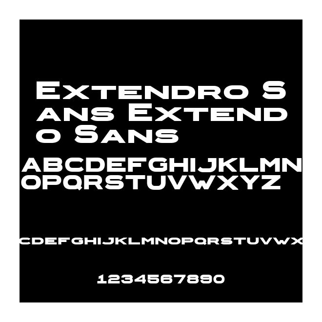 Extendro Sans Extendo Sans