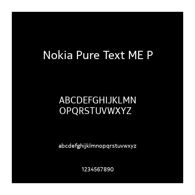 Nokia Pure Text ME P