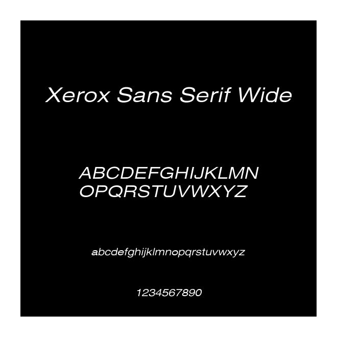 Xerox Sans Serif Wide
