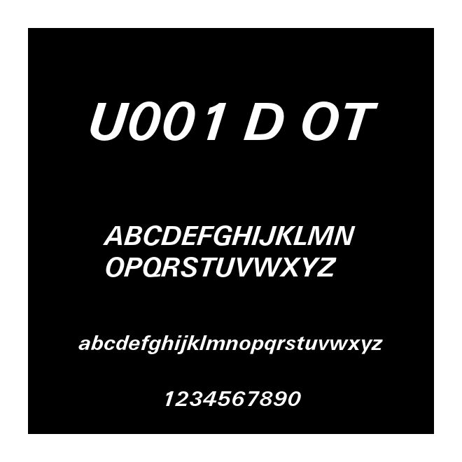 U001 D OT