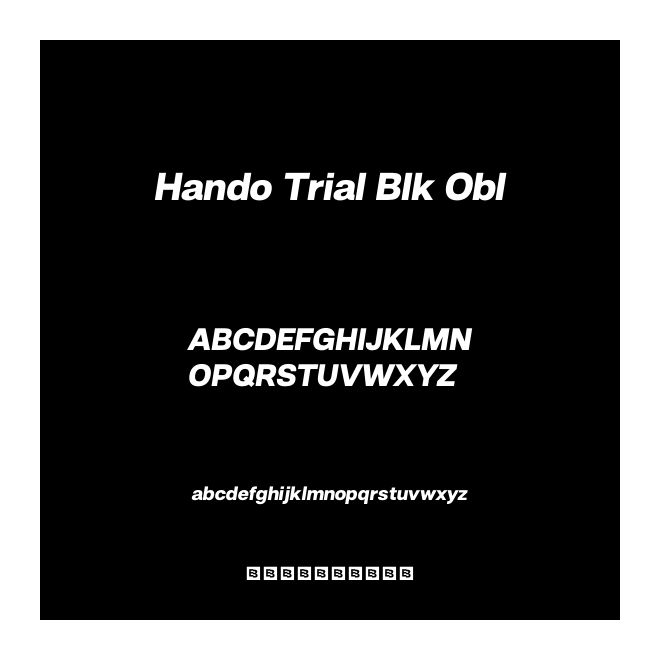 Hando Trial Blk Obl