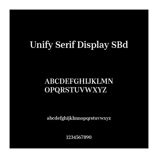 Unify Serif Display SBd