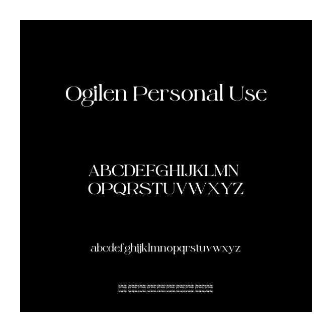 Ogilen Personal Use