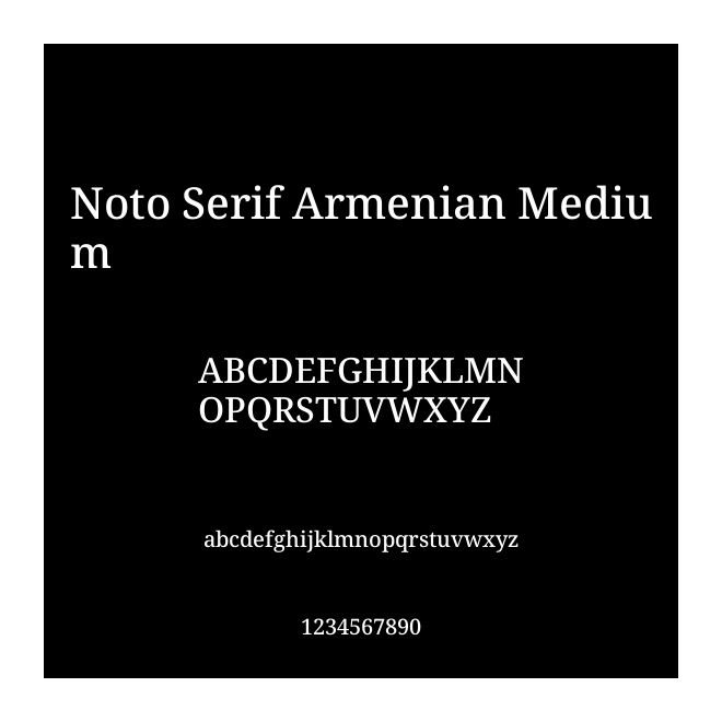 Noto Serif Armenian Medium