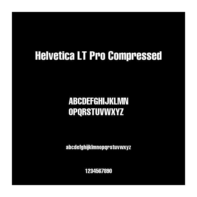 Helvetica LT Pro Compressed