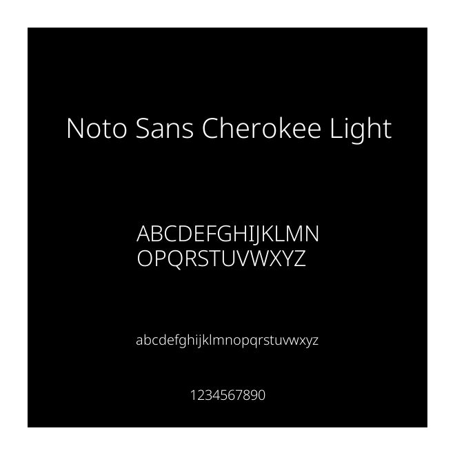 Noto Sans Cherokee Light