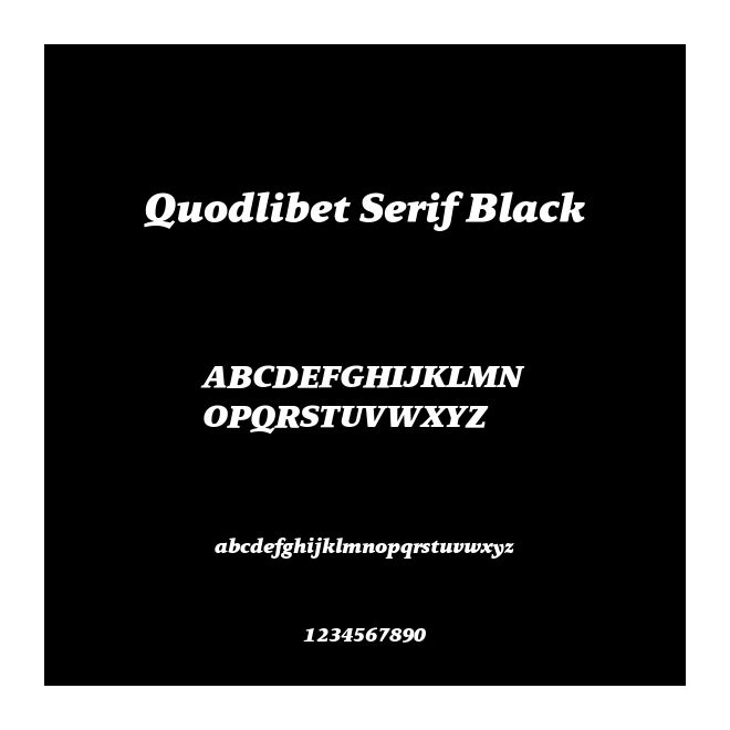 Quodlibet Serif Black