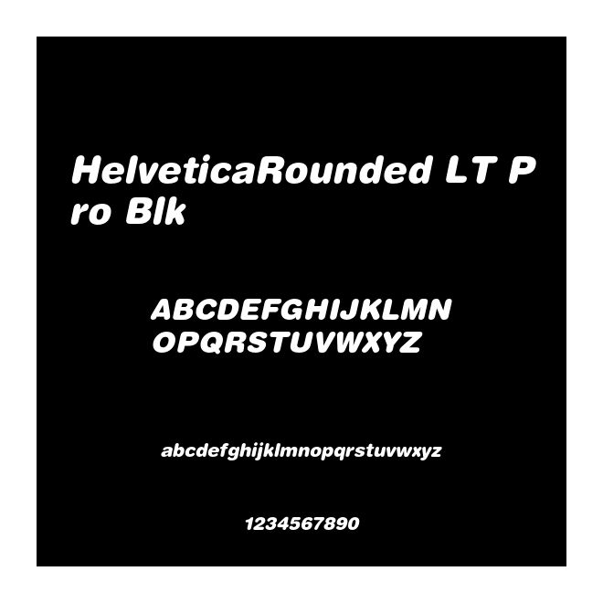 HelveticaRounded LT Pro Blk