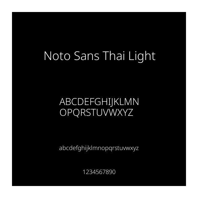 Noto Sans Thai Light