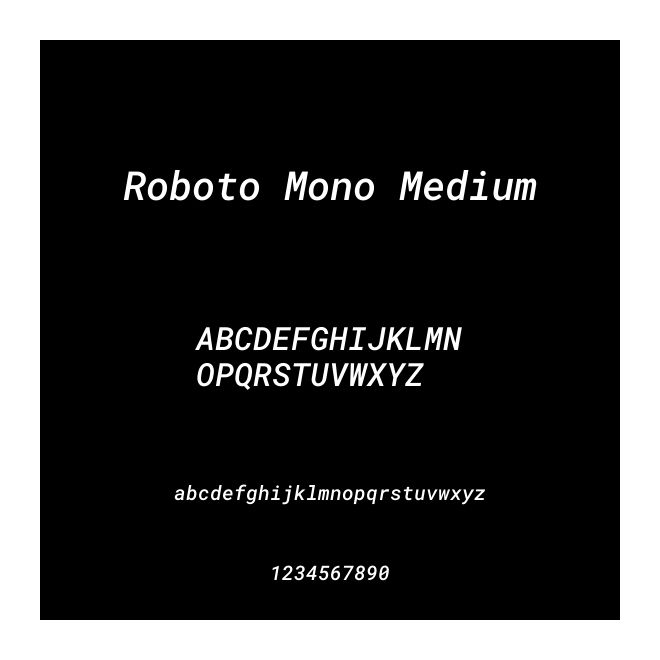 Roboto Mono Medium