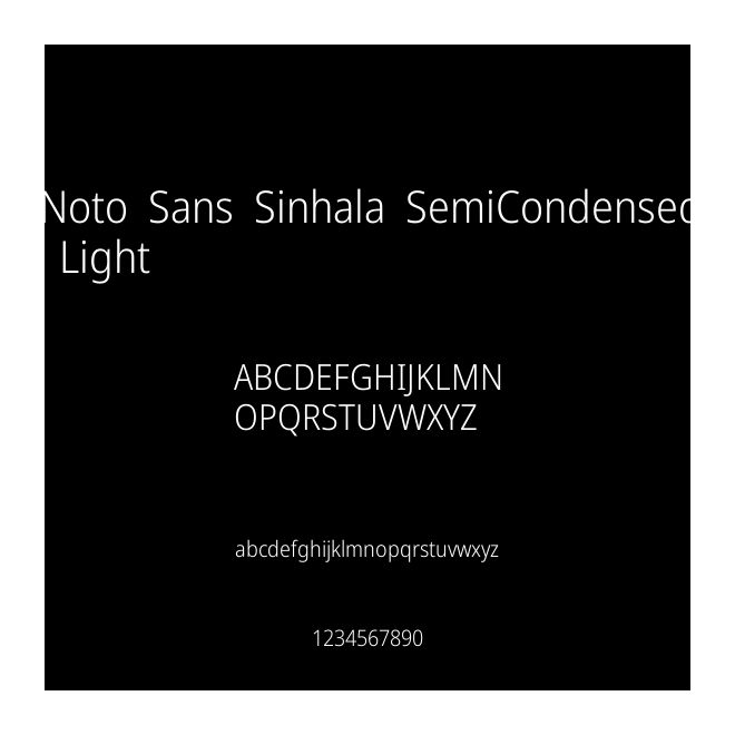 Noto Sans Sinhala SemiCondensed Light