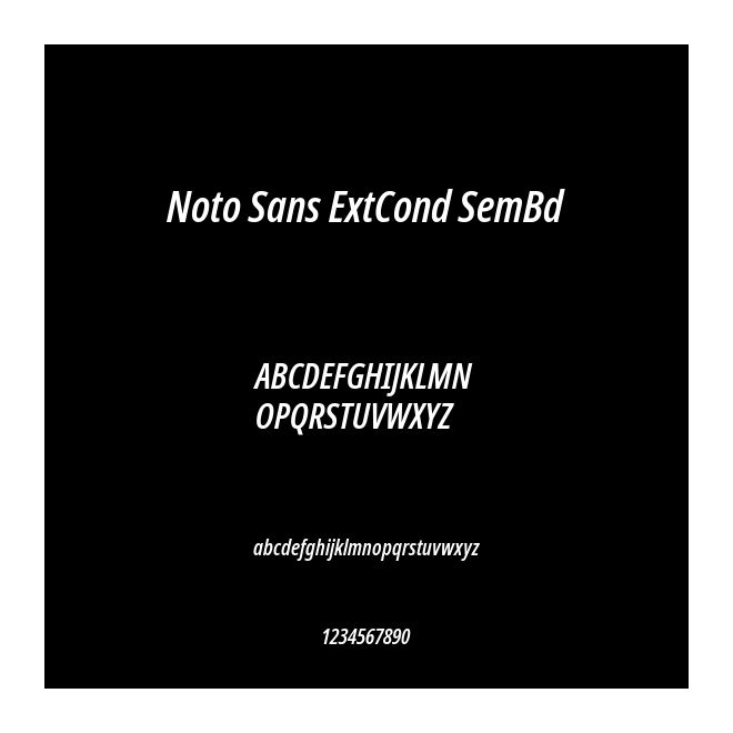Noto Sans ExtCond SemBd