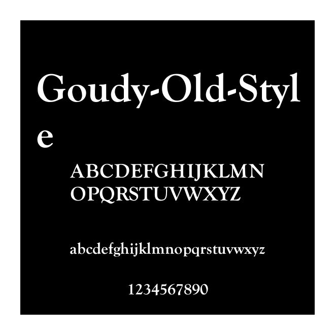 Goudy-Old-Style