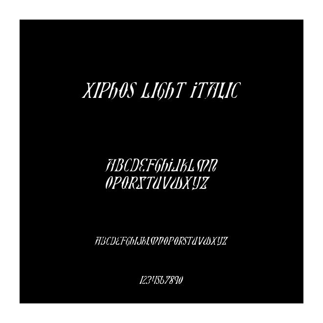 Xiphos Light Italic