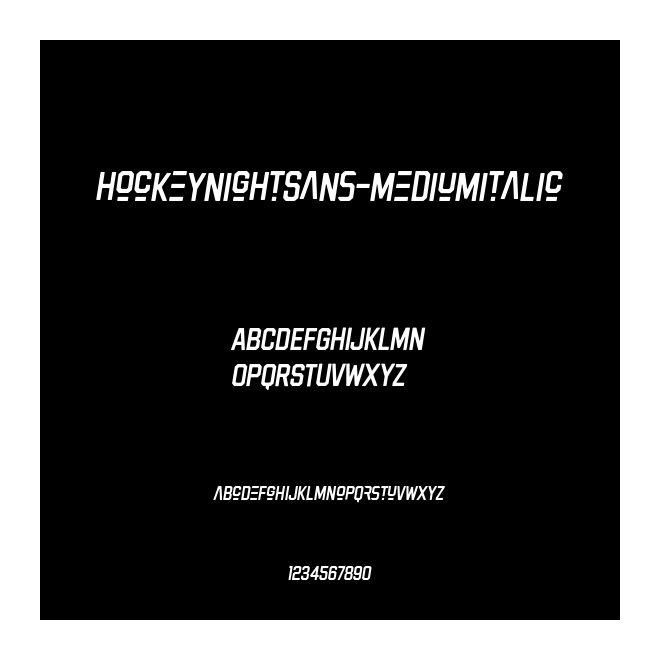 HockeynightSans-MediumItalic