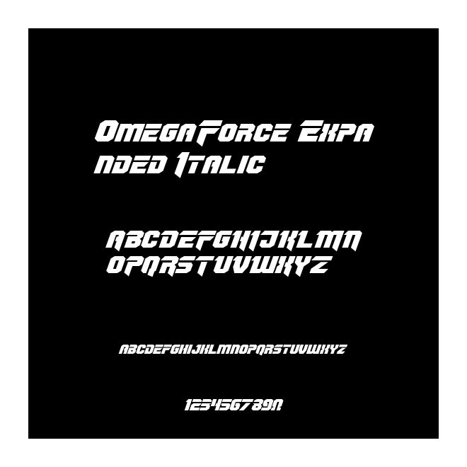 OmegaForce Expanded Italic