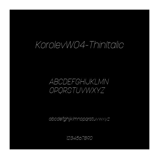 KorolevW04-ThinItalic