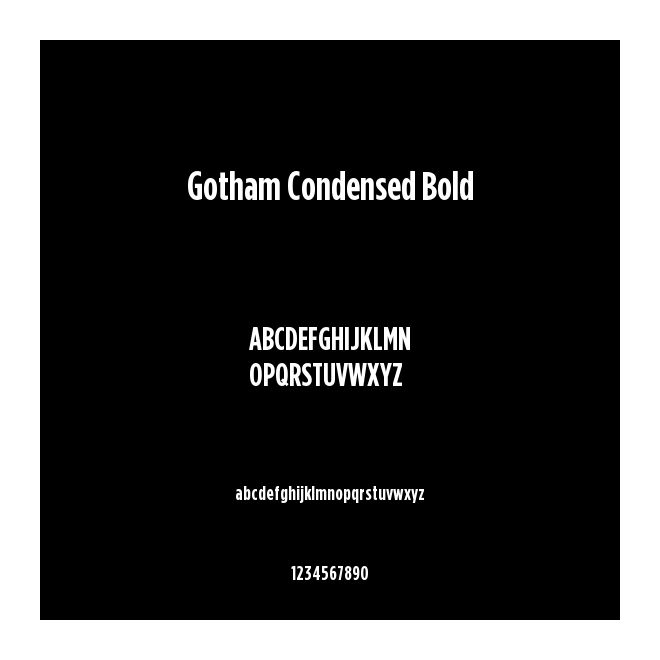 Gotham Condensed Bold