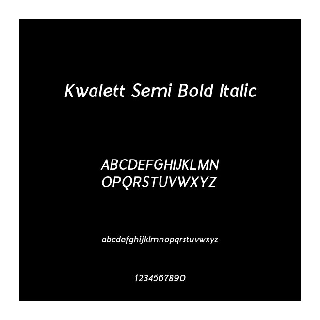 Kwalett Semi Bold Italic
