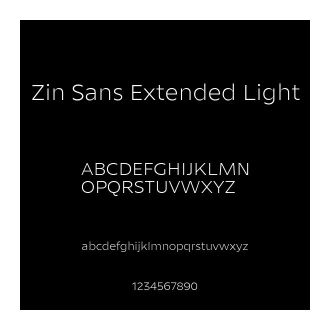 Zin Sans Extended Light