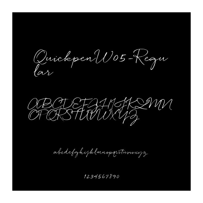 QuickpenW05-Regular