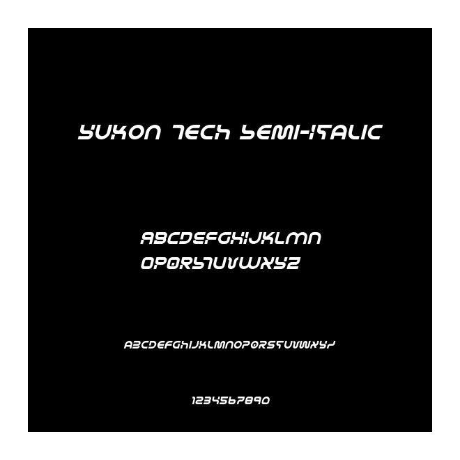 Yukon Tech Semi-Italic