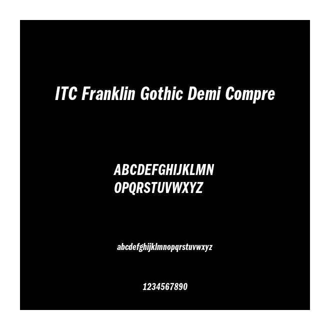 ITC Franklin Gothic Demi Compre