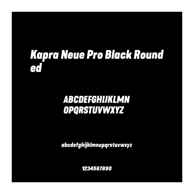 Kapra Neue Pro Black Rounded