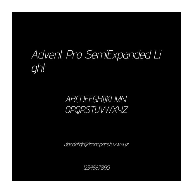 Advent Pro SemiExpanded Light