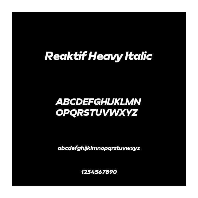 Reaktif Heavy Italic