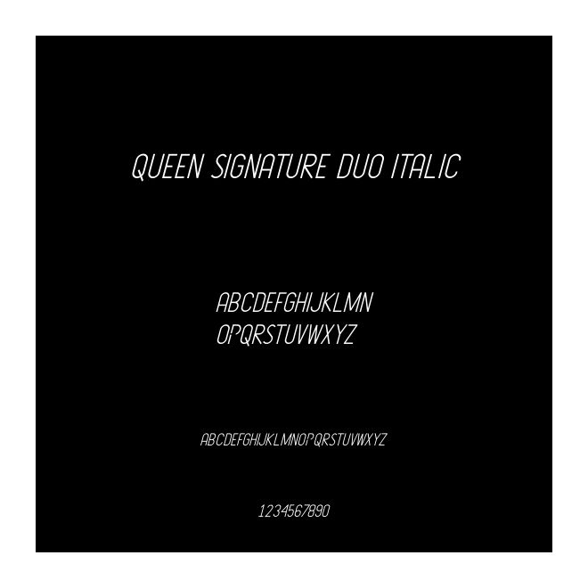 Queen Signature Duo Italic