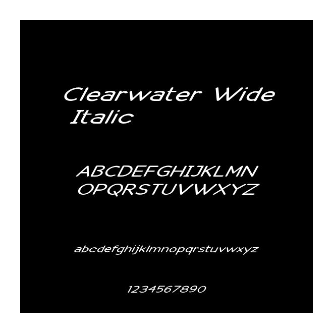 Clearwater Wide Italic