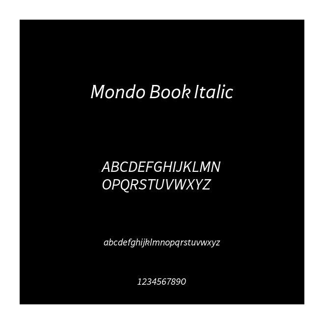 Mondo Book Italic