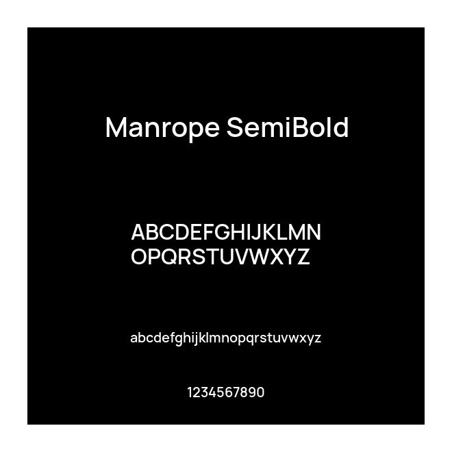 Manrope SemiBold