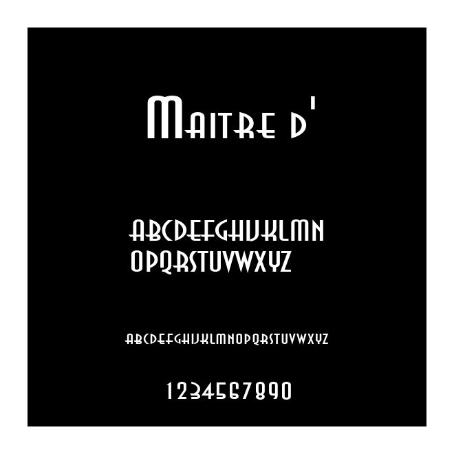 Maitre d'