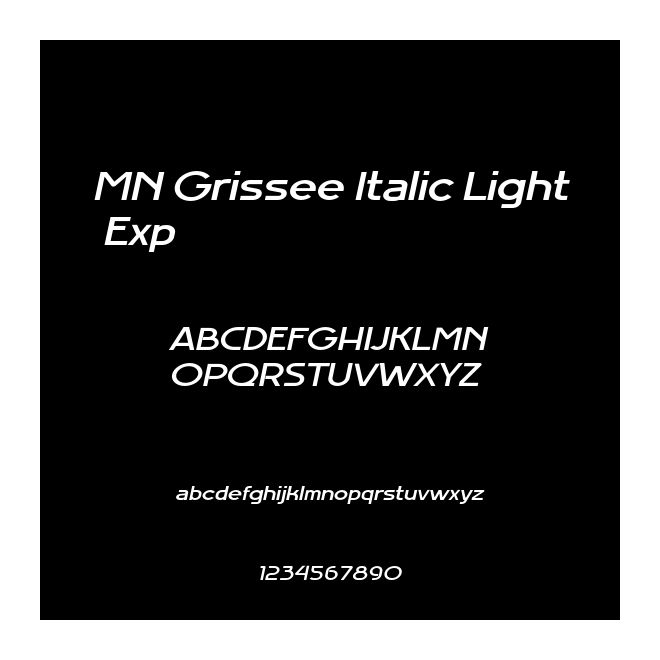 MN Grissee Italic Light Exp