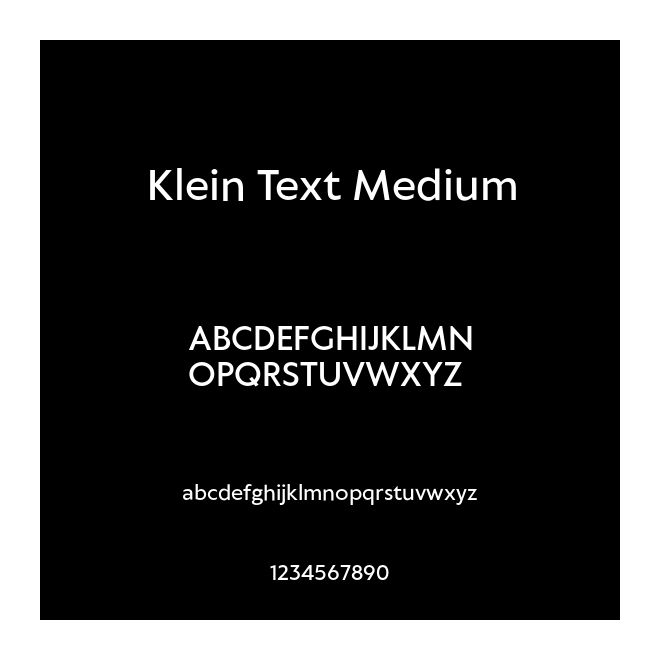 Klein Text Medium