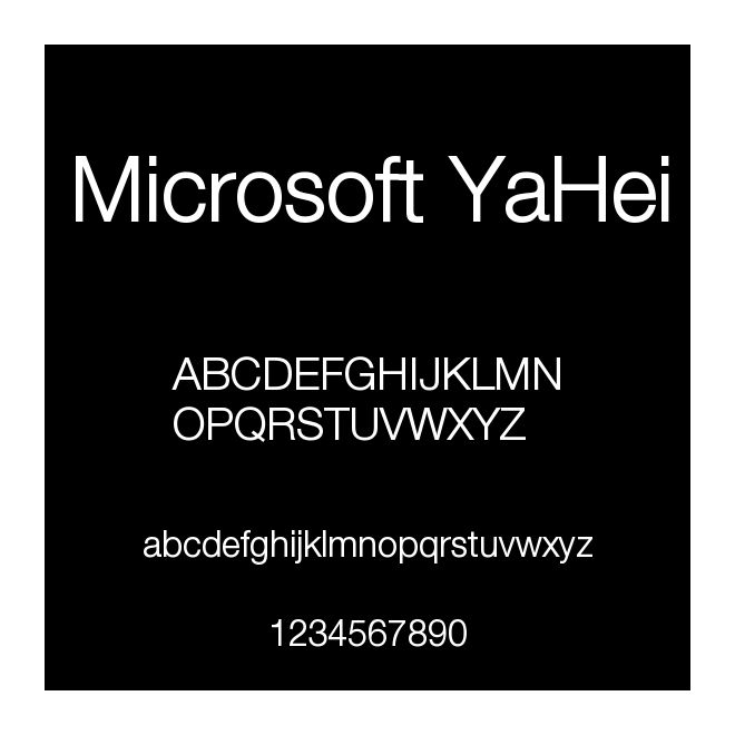 Microsoft YaHei
