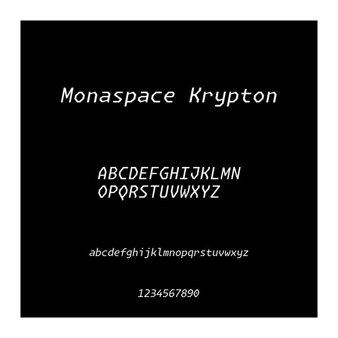 Monaspace Krypton