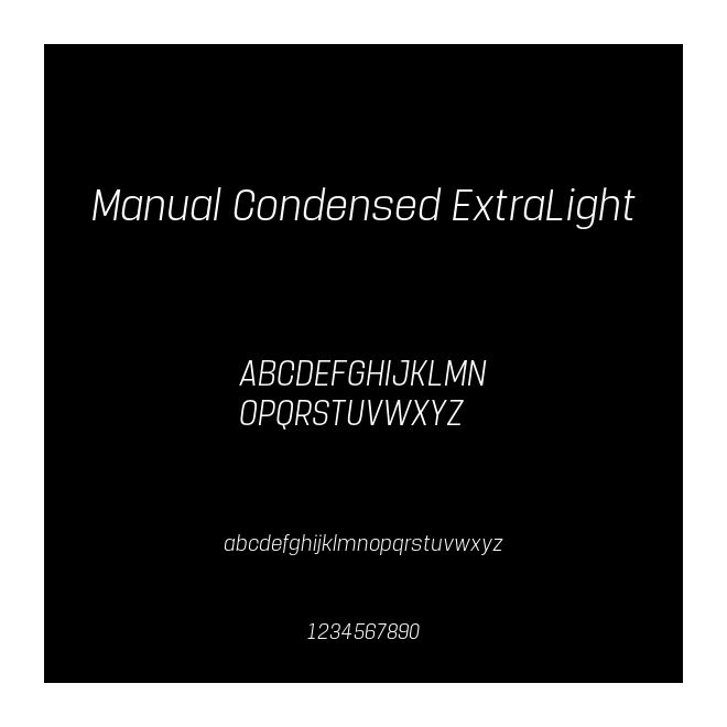 Manual Condensed ExtraLight