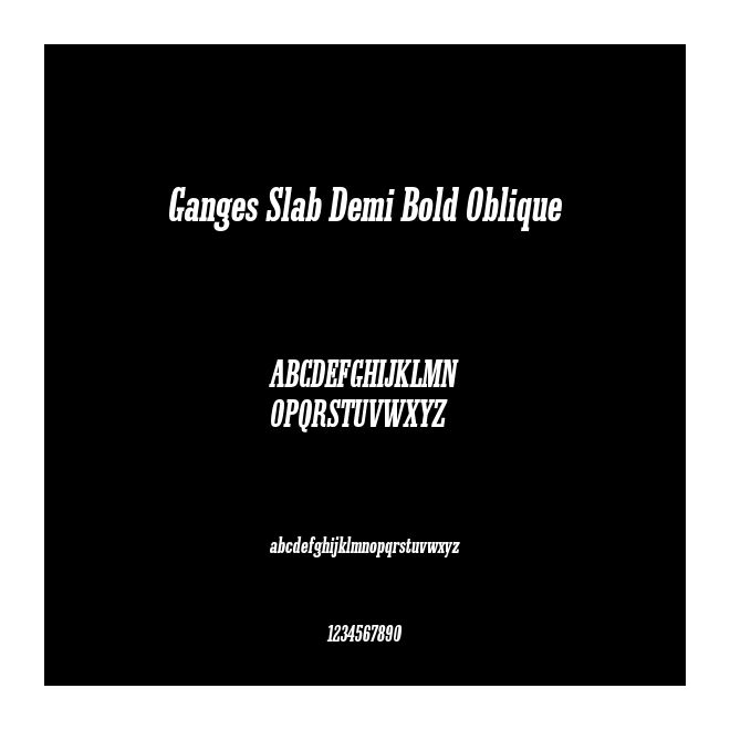 Ganges Slab Demi Bold Oblique