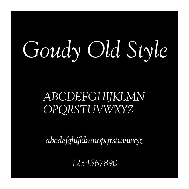 Goudy Old Style