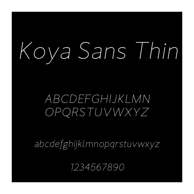 Koya Sans Thin