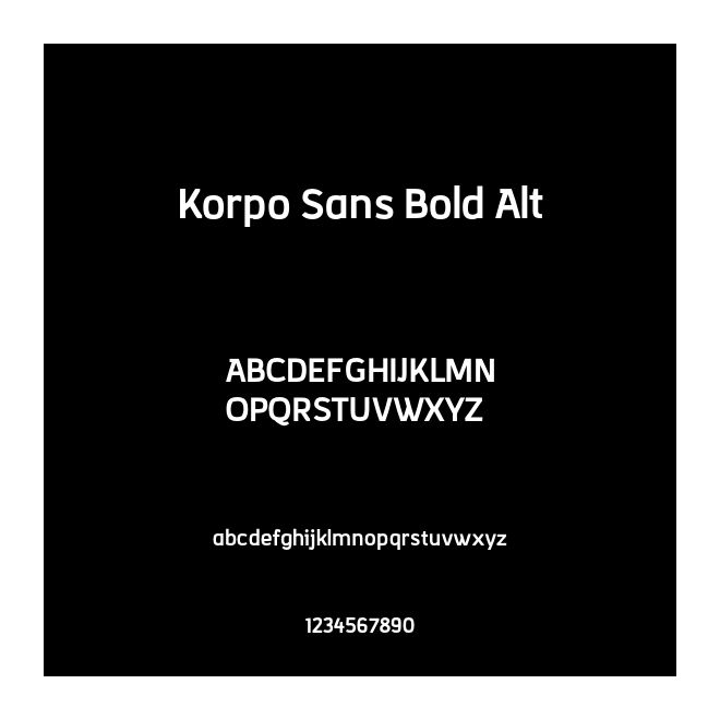 Korpo Sans Bold Alt