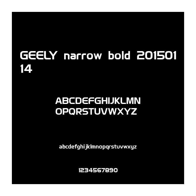 GEELY narrow bold 20150114