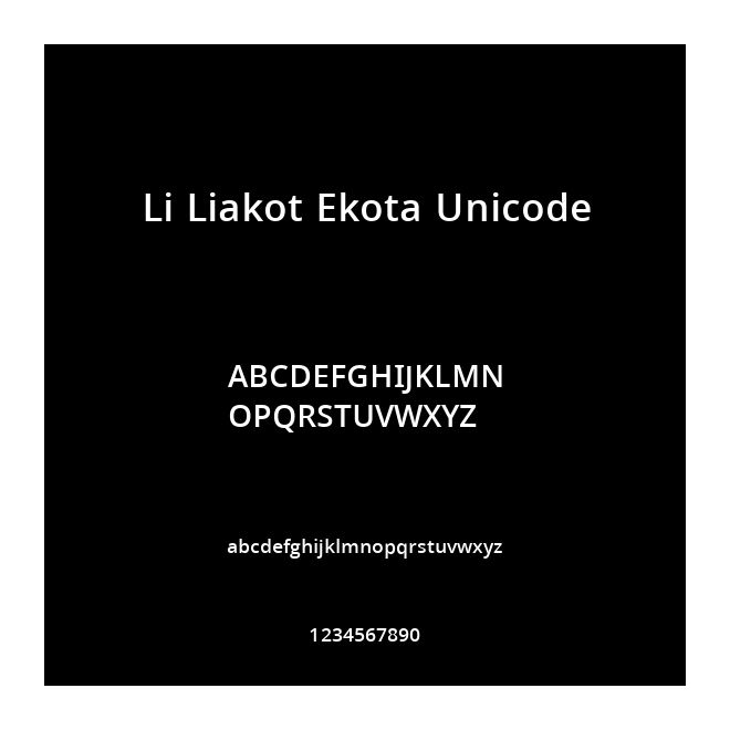 Li Liakot Ekota Unicode
